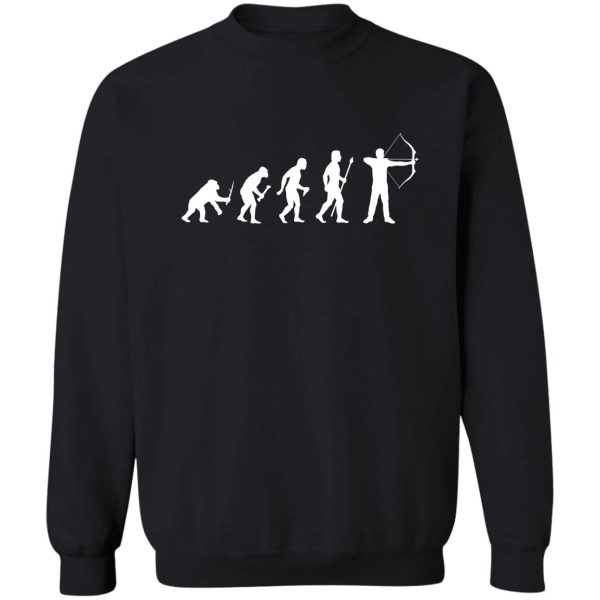 evolution of archery silhouette sweatshirt