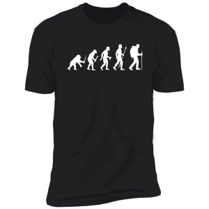 evolution of man and hiking shirt