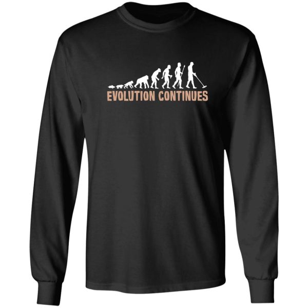 evolution of man and metal detecting long sleeve