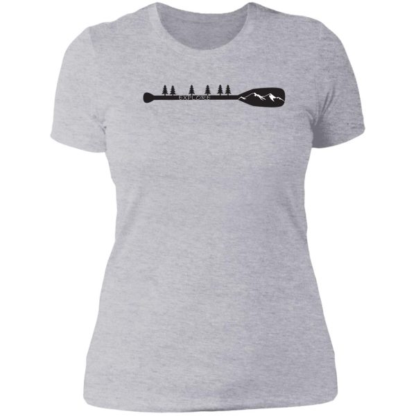 explore paddle lady t-shirt