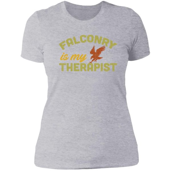 falconry is my therapist - for needy falconers lady t-shirt