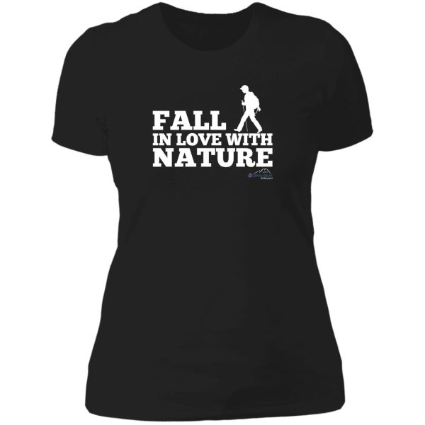 fall in love with nature lady t-shirt