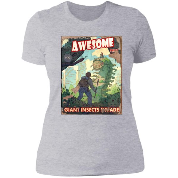fallout 4 astoundingly awesome tales giant insects invade poster lady t-shirt