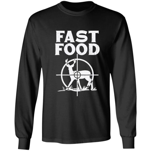 fast food deer target funny shooting bow hunting hunt dad long sleeve