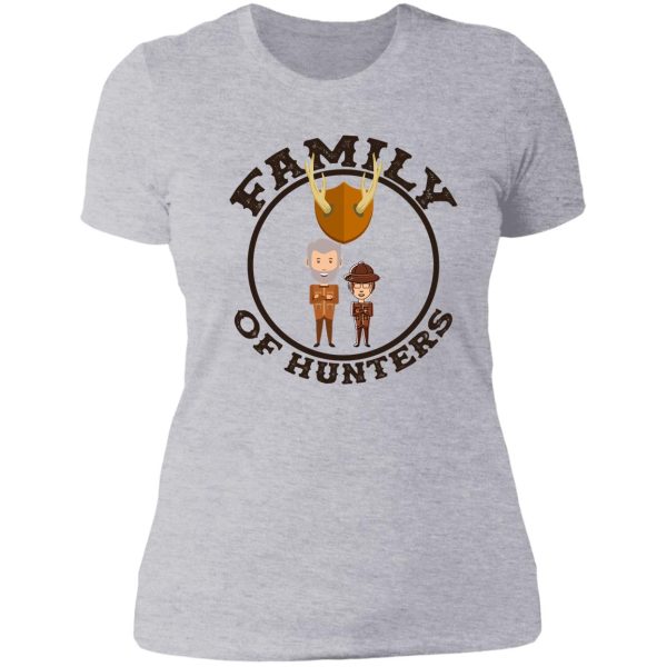 father and daughter hunting partners for life t-shirt - dad and daughter hunting hunters poster dark brown lady t-shirt