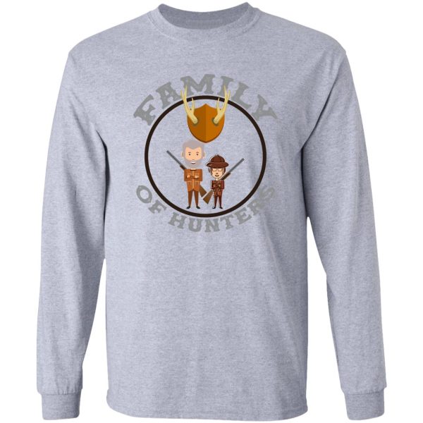 father and daughter hunting partners for life t-shirt - dad and daughter hunting hunters poster light grey long sleeve