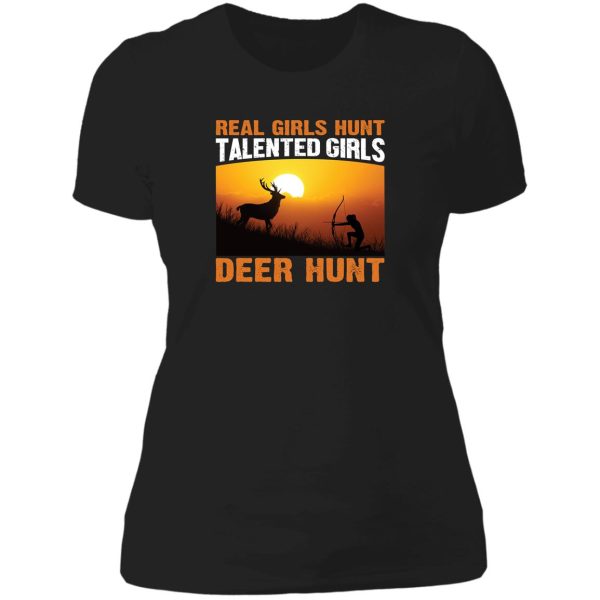 female hunter lady t-shirt