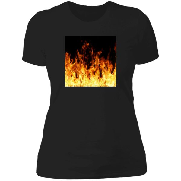 fire flames lady t-shirt