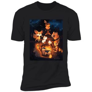 fire starters chilling in a campfire - pocket monsters shirt