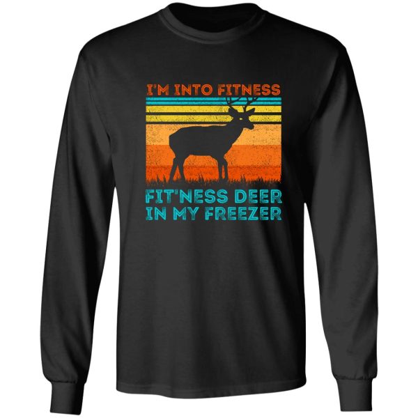 fitness deer in my freezer long sleeve