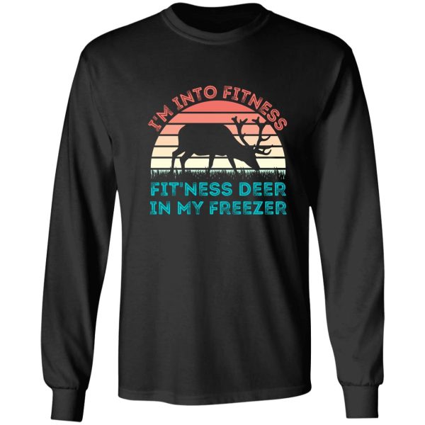 fitness deer in my freezer long sleeve