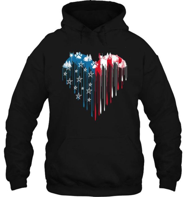 flag heart hoodie