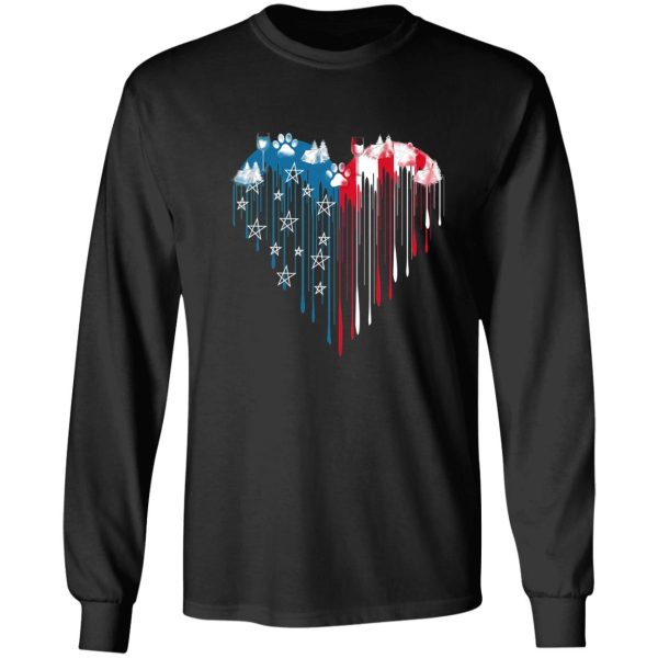 flag heart long sleeve