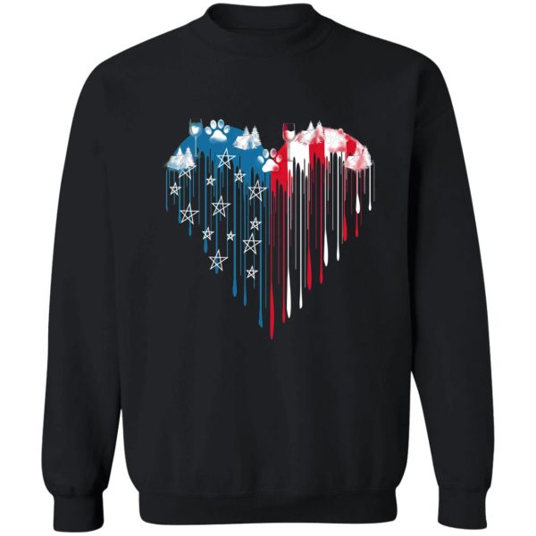 flag heart sweatshirt