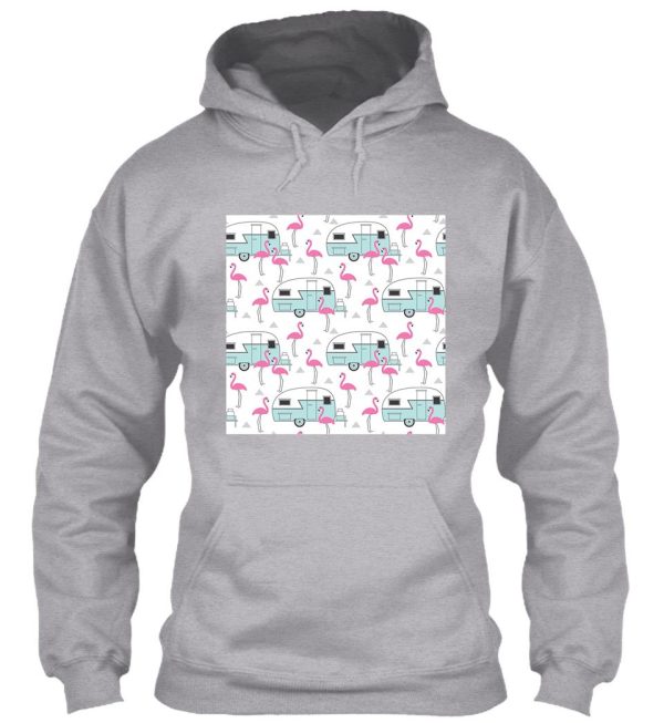 flamingo and bus hoodie