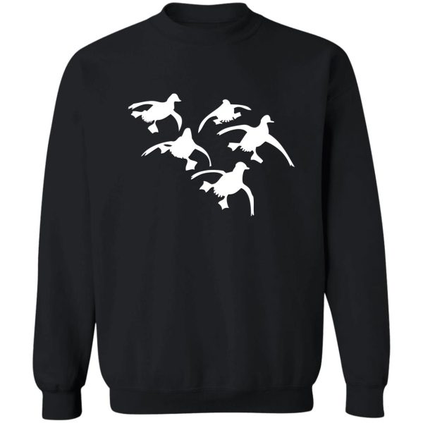 flying ducks landing hunting sweatshirt