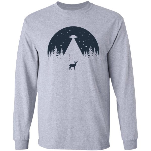 forest ufo and deer being abducted long sleeve