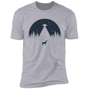 forest ufo and deer being abducted shirt