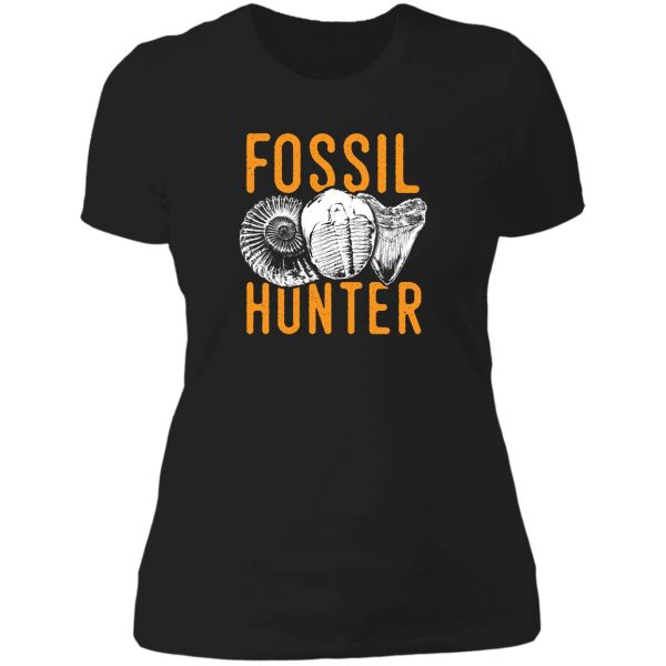 fossil hunter tshirt - great for rockhounds & paleontologists lady t-shirt