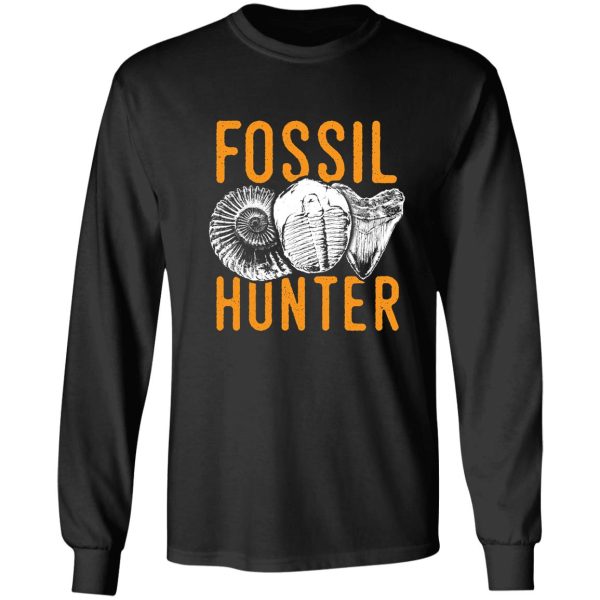 fossil hunter tshirt - great for rockhounds & paleontologists long sleeve