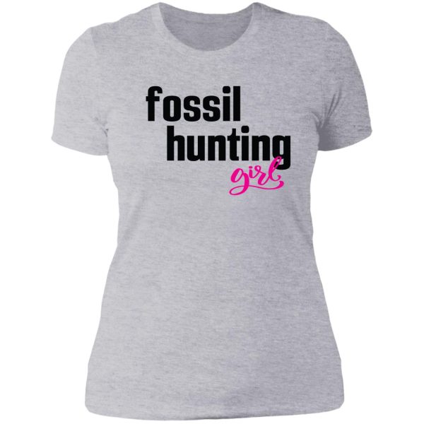 fossil hunting girl fossil collecting lady t-shirt