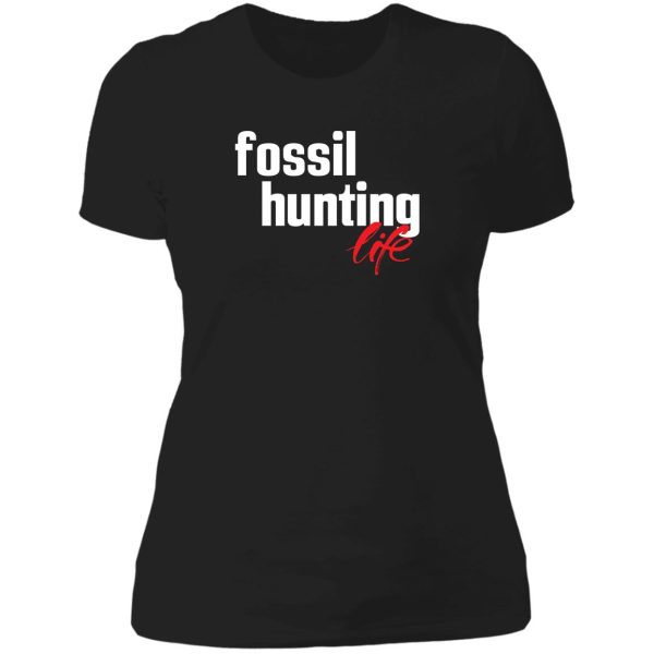 fossil hunting life fossil collecting lady t-shirt