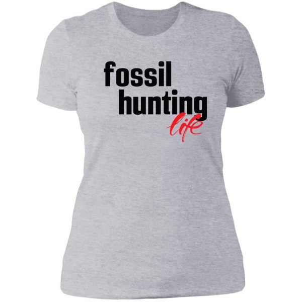 fossil hunting life fossil collecting lady t-shirt