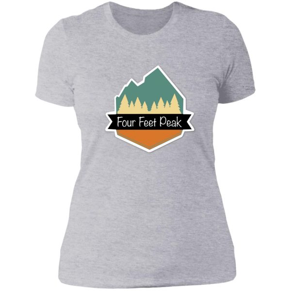 four feet peak logo lady t-shirt