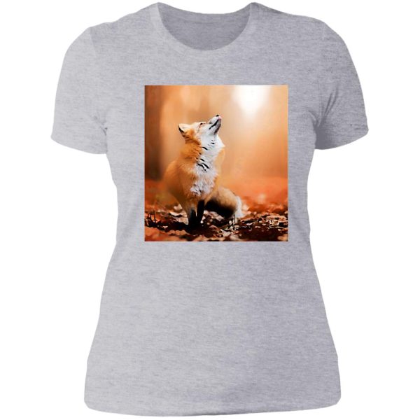 fox fall lady t-shirt