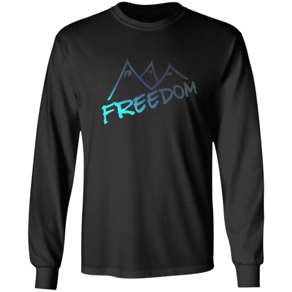 freedom mountains fresh hiking theme long sleeve