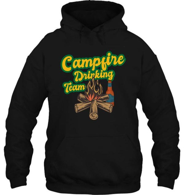 funny campfire drinking team travel camping wild lover hoodie