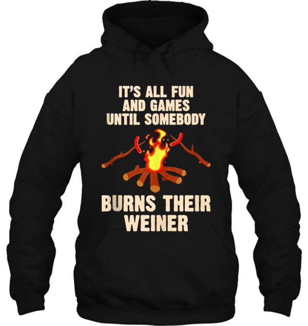 funny camping mountains outdoor campfire hoodie