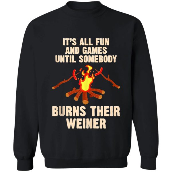 funny camping mountains outdoor campfire sweatshirt