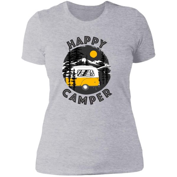 funny camping t shirt - happy camper shirt lady t-shirt