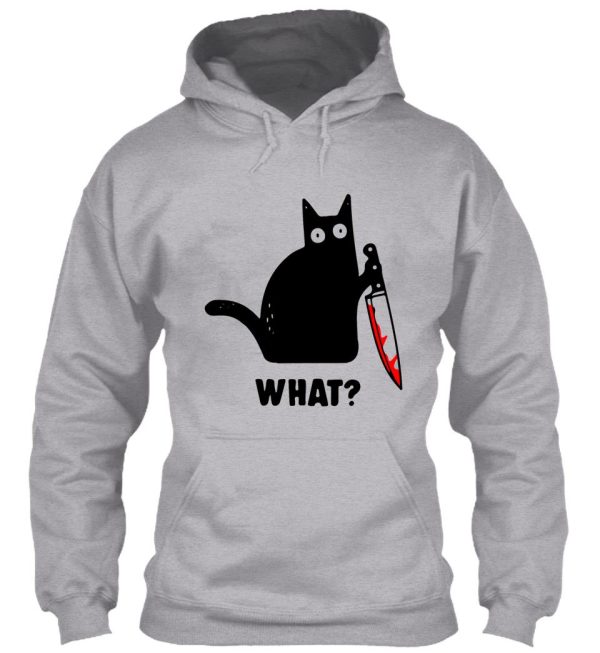 funny cat with a knife what hoodie