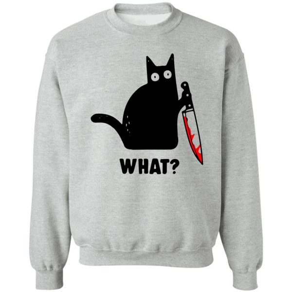 funny cat with a knife what sweatshirt