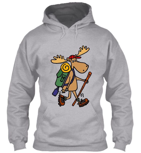 funny cool moose hiker hoodie