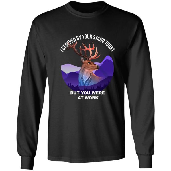 funny deer hide hunting design long sleeve