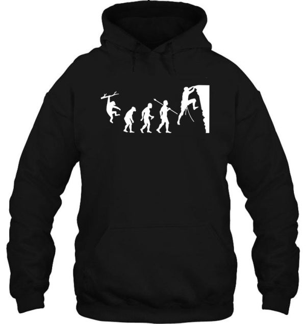 funny evolution of rock climbing hoodie