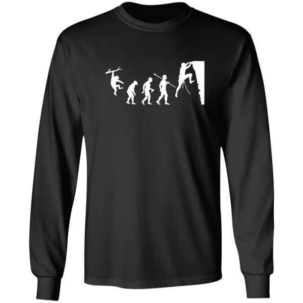 funny evolution of rock climbing long sleeve