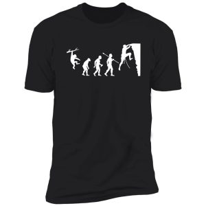 funny evolution of rock climbing shirt