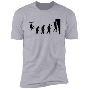 funny evolution of rockclimbing shirt