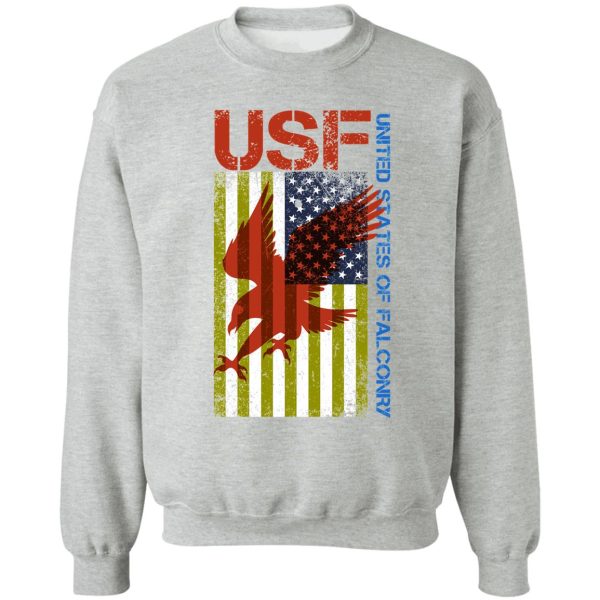 funny falconry supplies united states of falconry - hawking shirts and gifts for falconers sweatshirt