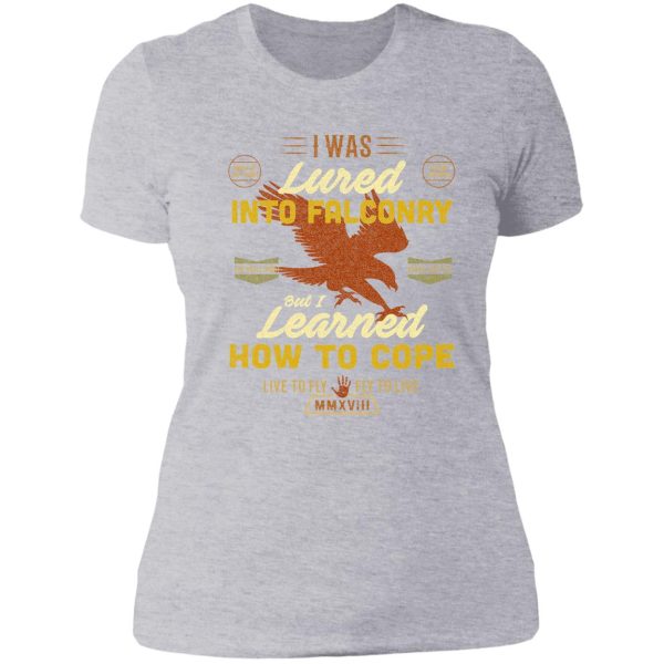 funny falconry t-shirt for funny falconers who love falconry lady t-shirt