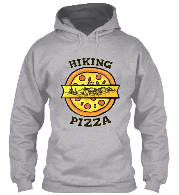 funny hiking and pizza hoodie