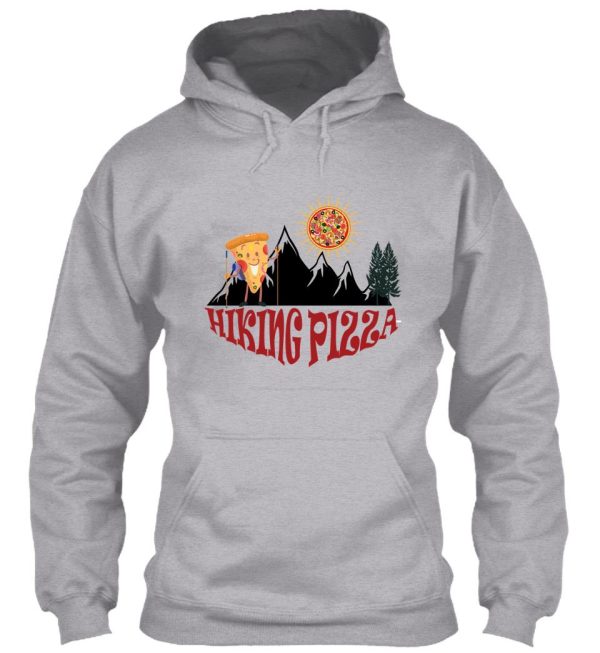 funny hiking and pizza hoodie