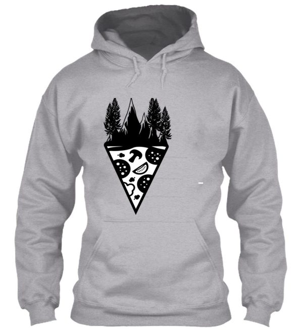 funny hiking and pizza hoodie