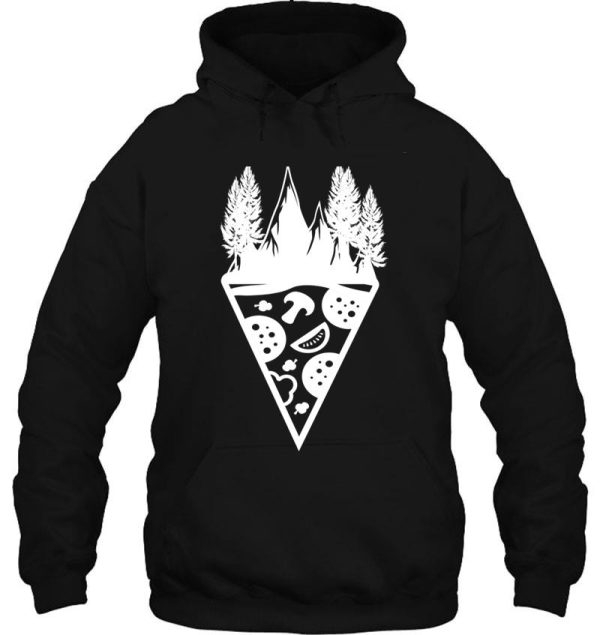 funny hiking and pizza hoodie