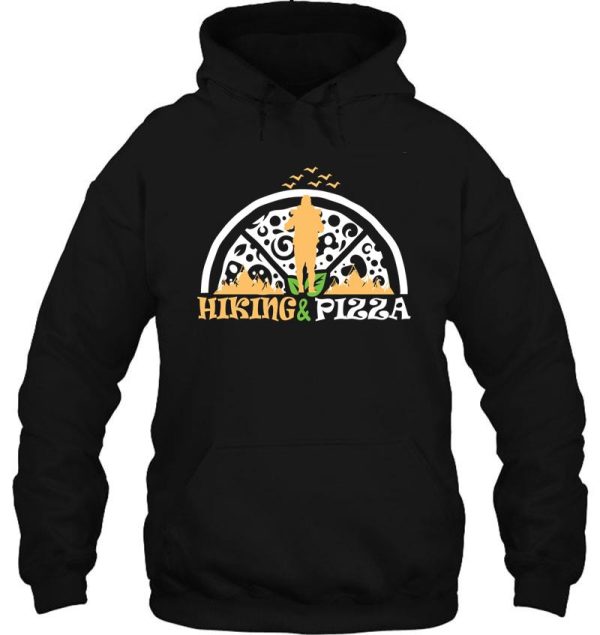 funny hiking and pizza hoodie