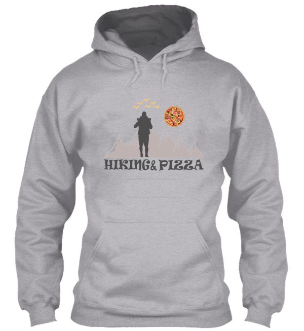 funny hiking and pizza hoodie